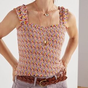 Maeve Anthropologie Smocked Tank Top